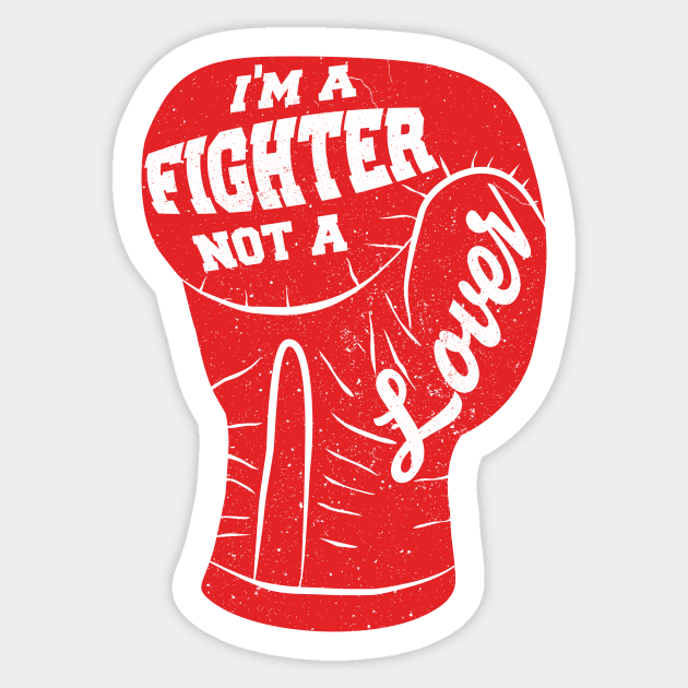 I'm A Fighter Not A Lover - Red Sticker by LeanneSimpson